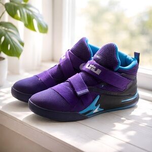 Nike LeBron 13 Mulberry Purple Teal Youth 2.5Y Used Fair Condition No Box